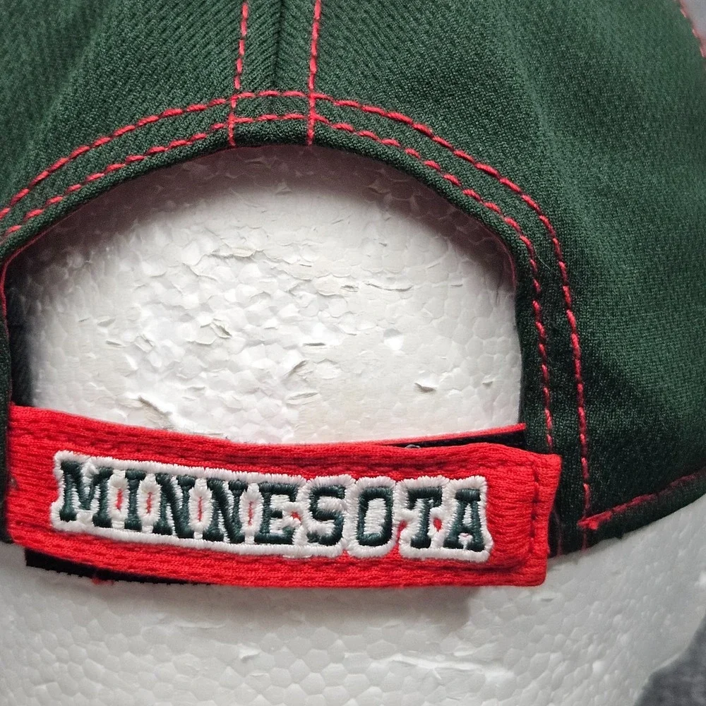Minnesota Wild Hat Green Red‎ Chevron Embroidered NHL Hockey Fan Gear Teamcore